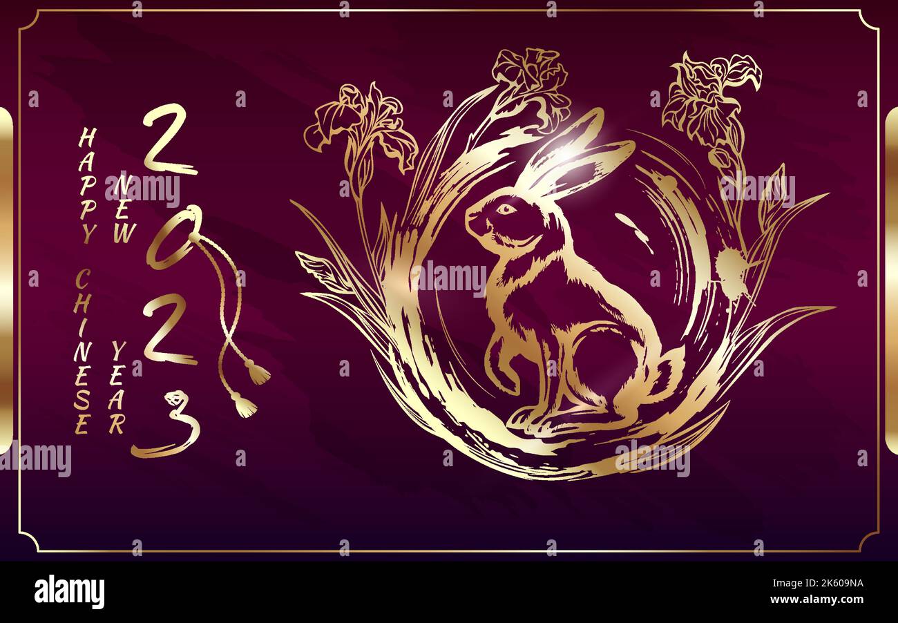 Feier des chinesischen Neujahrs 2023. Stock Vektor