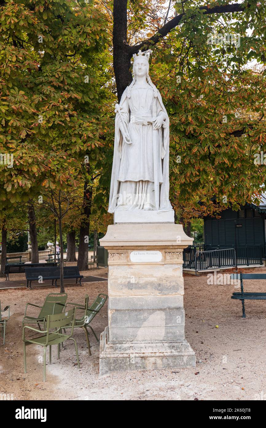 Statue La reine Mathilde (Königin Matilda von Frankreich), Jardin du Luxembourg , 6. Arrondissement von Paris, Frankreich, Europa Stockfoto