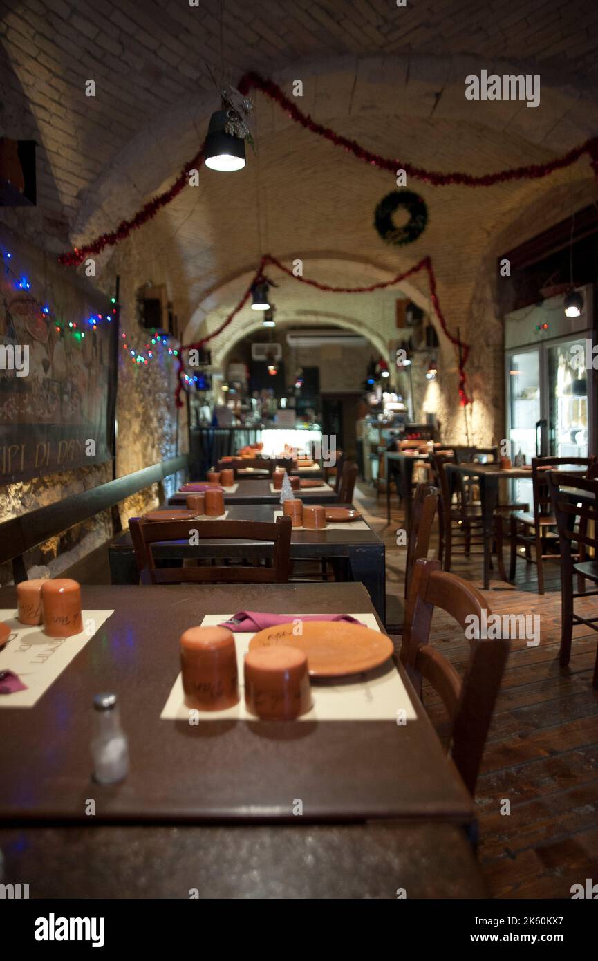 Principi di Dan Restaurant, Via Napoli, Cagliari, Sardinien, Italien, Europa Stockfoto
