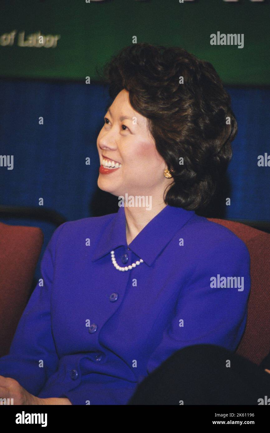 Büro des Sekretärs - Sekretärin Elaine Chao Begrüßungszeremonie Stockfoto