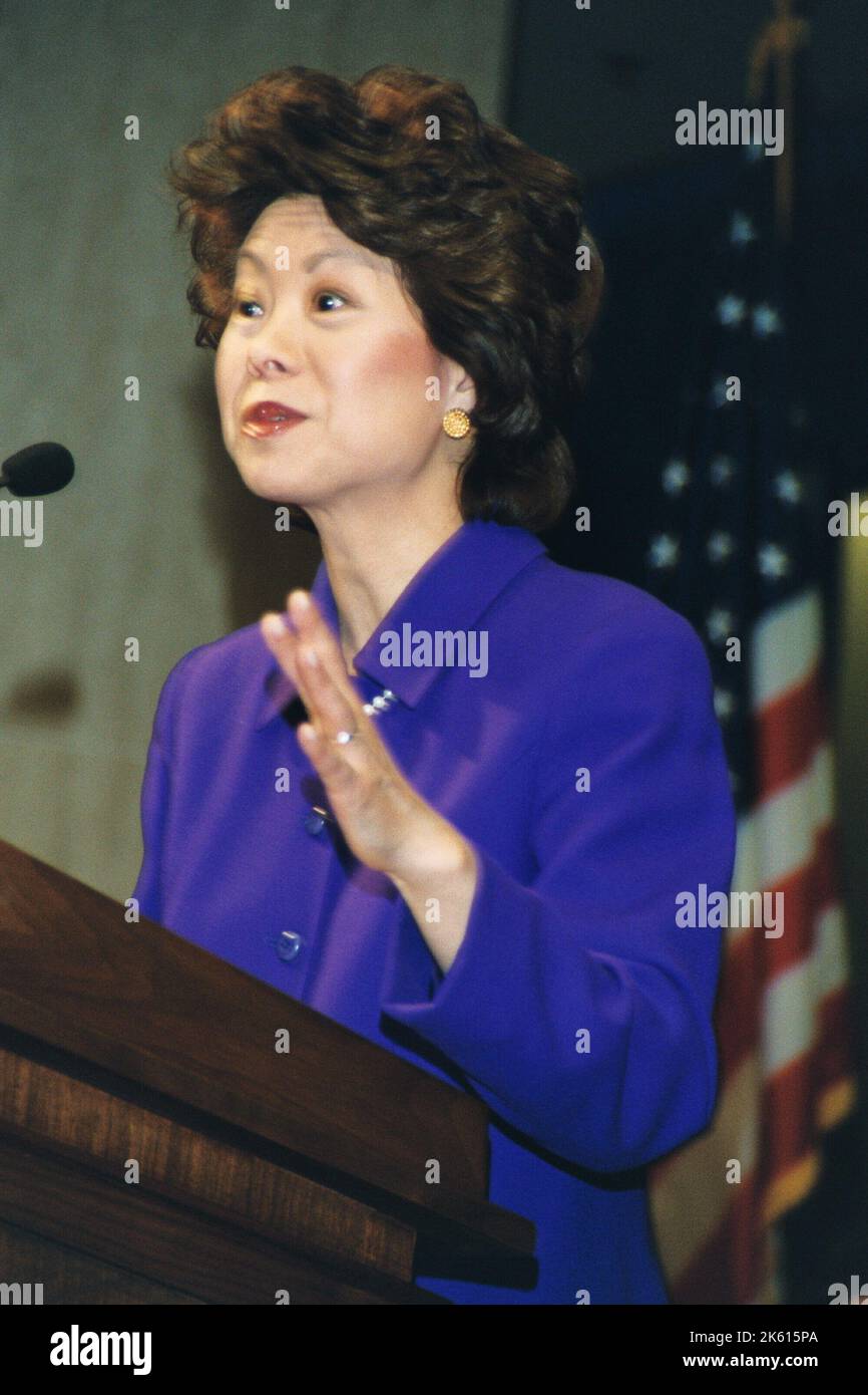 Büro des Sekretärs - Sekretärin Elaine Chao Begrüßungszeremonie Stockfoto