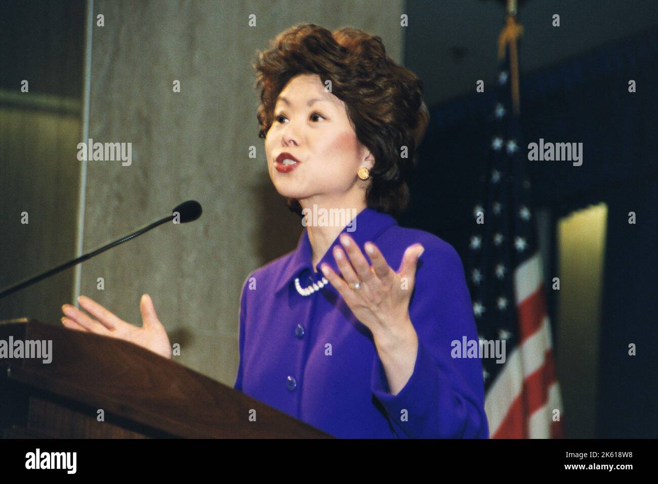 Büro des Sekretärs - Sekretärin Elaine Chao Begrüßungszeremonie Stockfoto