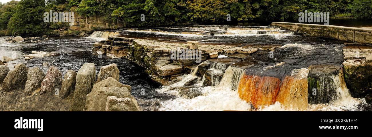 Richmond Wasserfall am Fluss Swale North Yorkshire UK Stockfoto