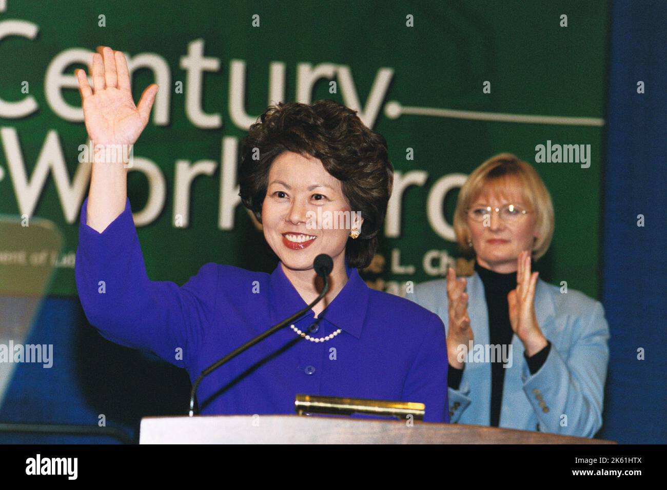 Büro des Sekretärs - Sekretärin Elaine Chao Begrüßungszeremonie Stockfoto