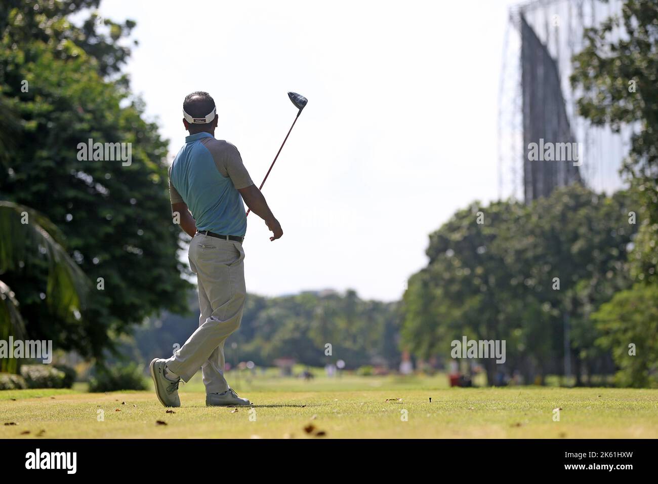 Bangladesh Ace Golfer Siddikur Rahman nimmt am Paragon Professional Golf Tournament 7. im Kurmitola Golf Club, Dhaka, Bangladesch Teil. Stockfoto