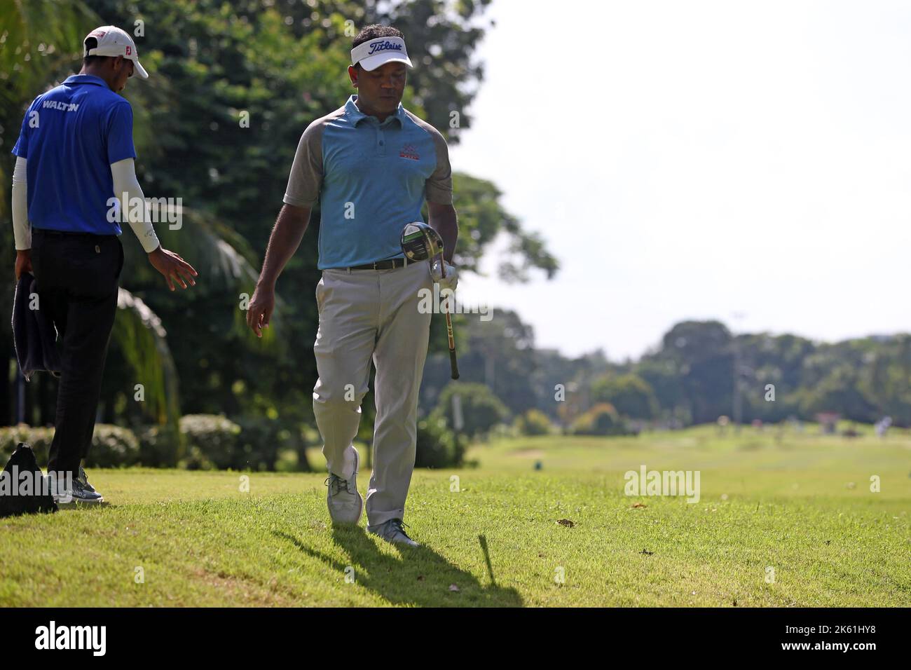 Bangladesh Ace Golfer Siddikur Rahman nimmt am Paragon Professional Golf Tournament 7. im Kurmitola Golf Club, Dhaka, Bangladesch Teil. Stockfoto