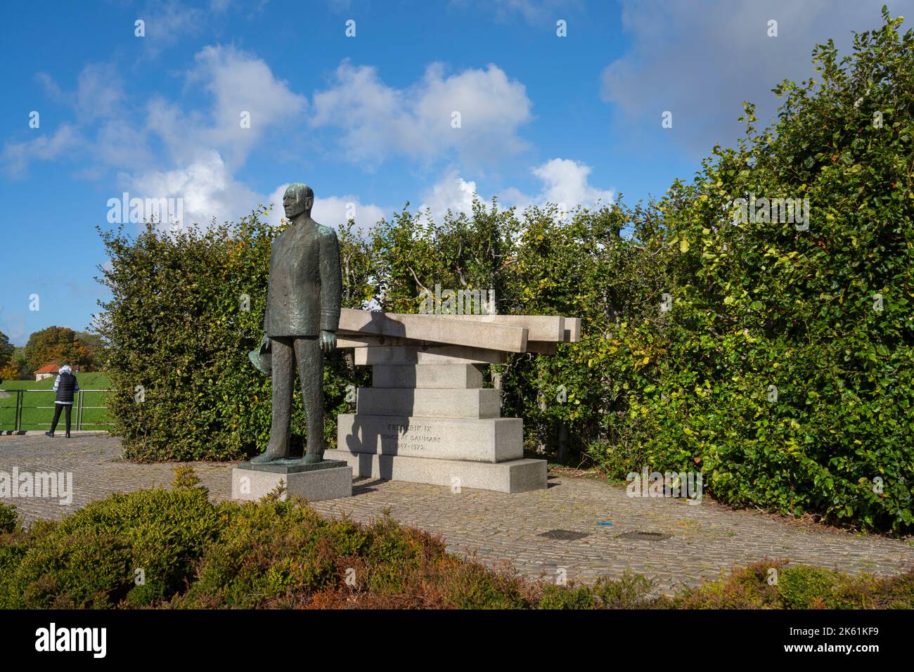 Kopenhagen, Dänemark. Oktober 2022. Statue des dänischen Königs Friedrich IX. Im Stadtzentrum Stockfoto
