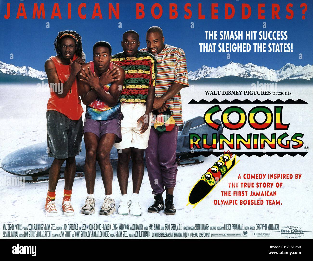 Cooles Runnings 1993-Filmposter Stockfoto