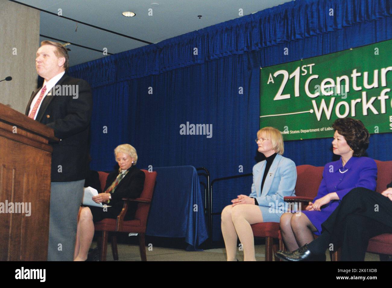 Büro des Sekretärs - Sekretärin Elaine Chao Begrüßungszeremonie Stockfoto