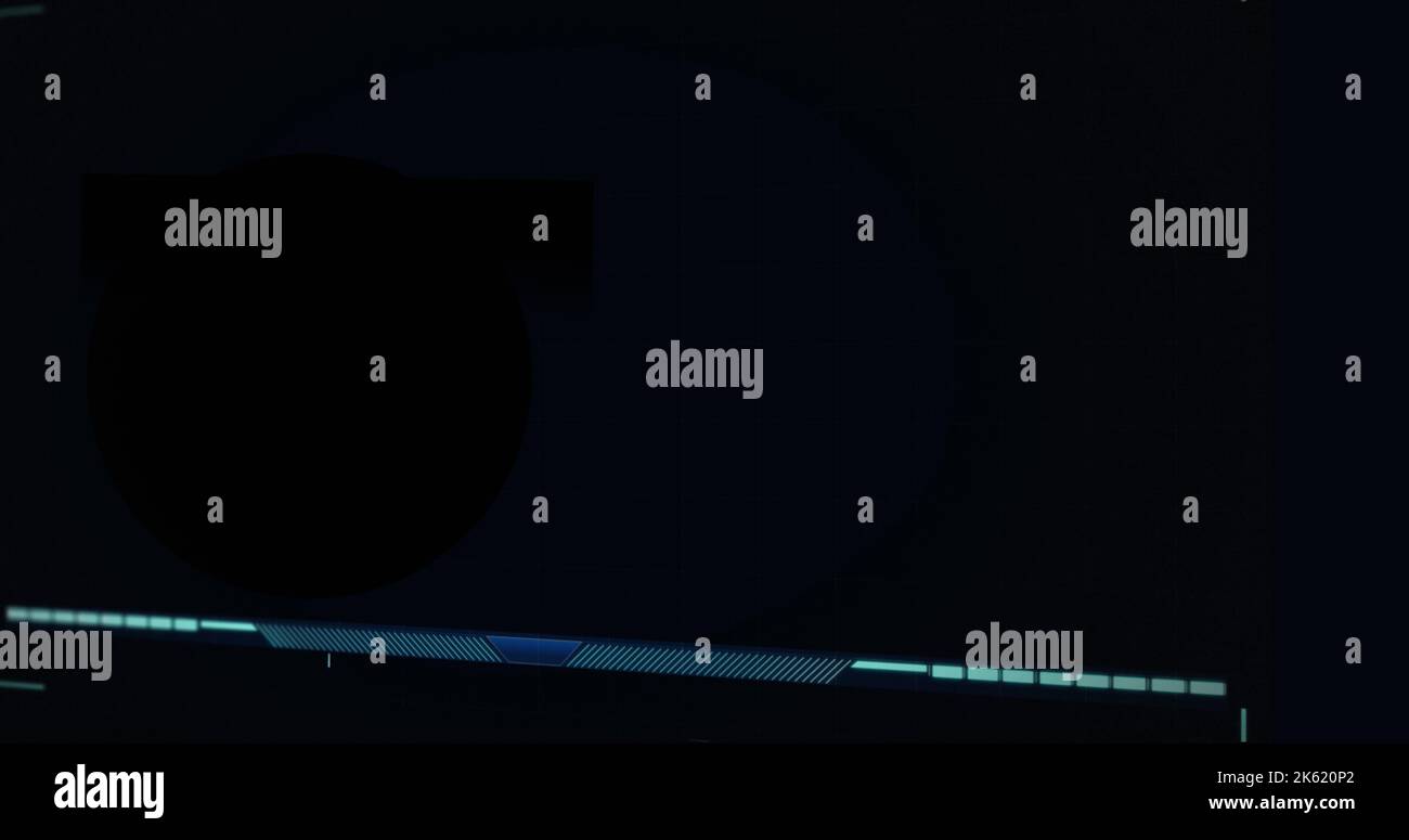 Digital erzeugtes Bild eines schwarzen mathematischen Symbols auf leerem Bildschirm, Kopierbereich Stockfoto