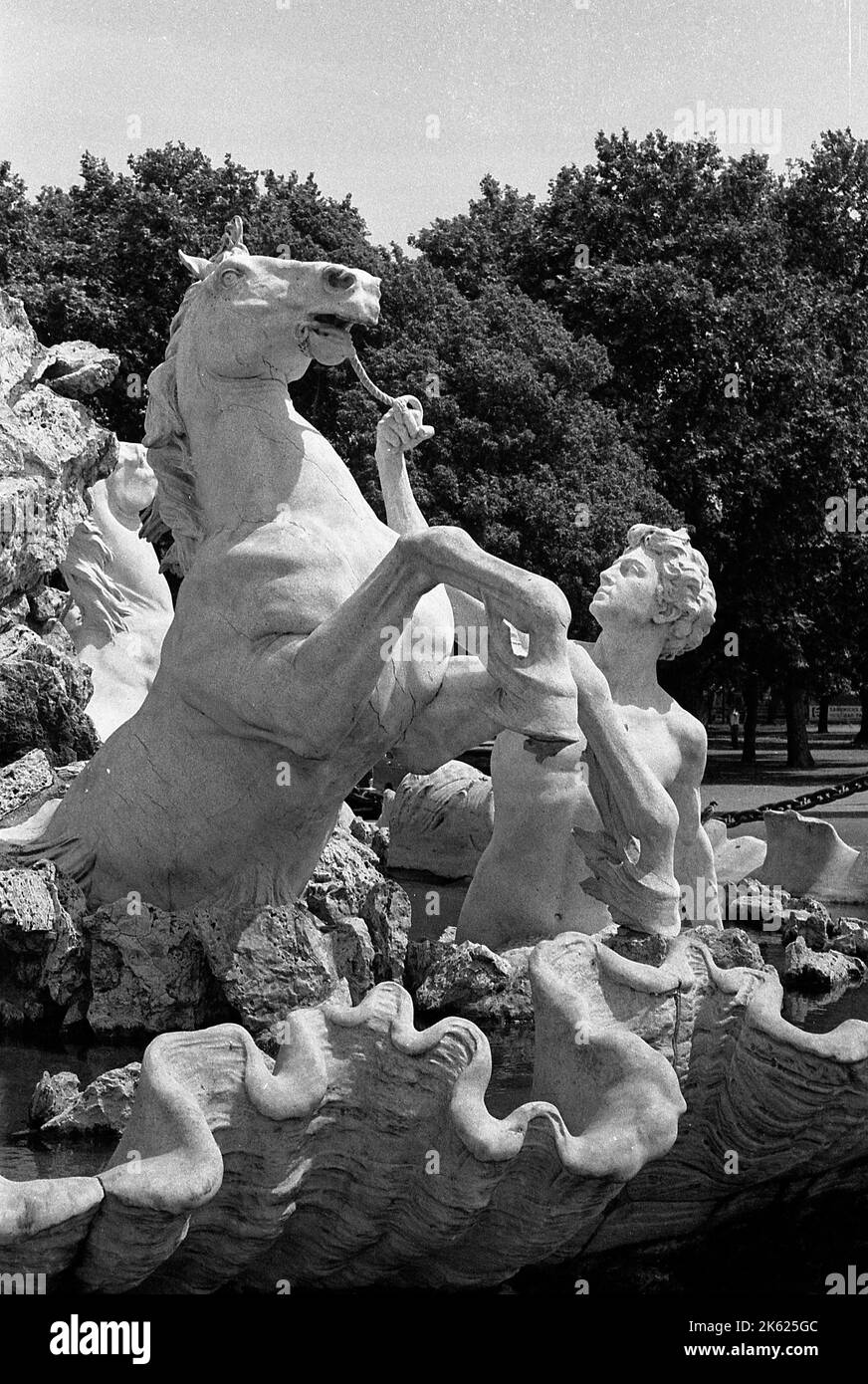 Las Nereidas Brunnen von Lola Mora, in der Costanera Sur, Buenos Aires, Argentinien Stockfoto