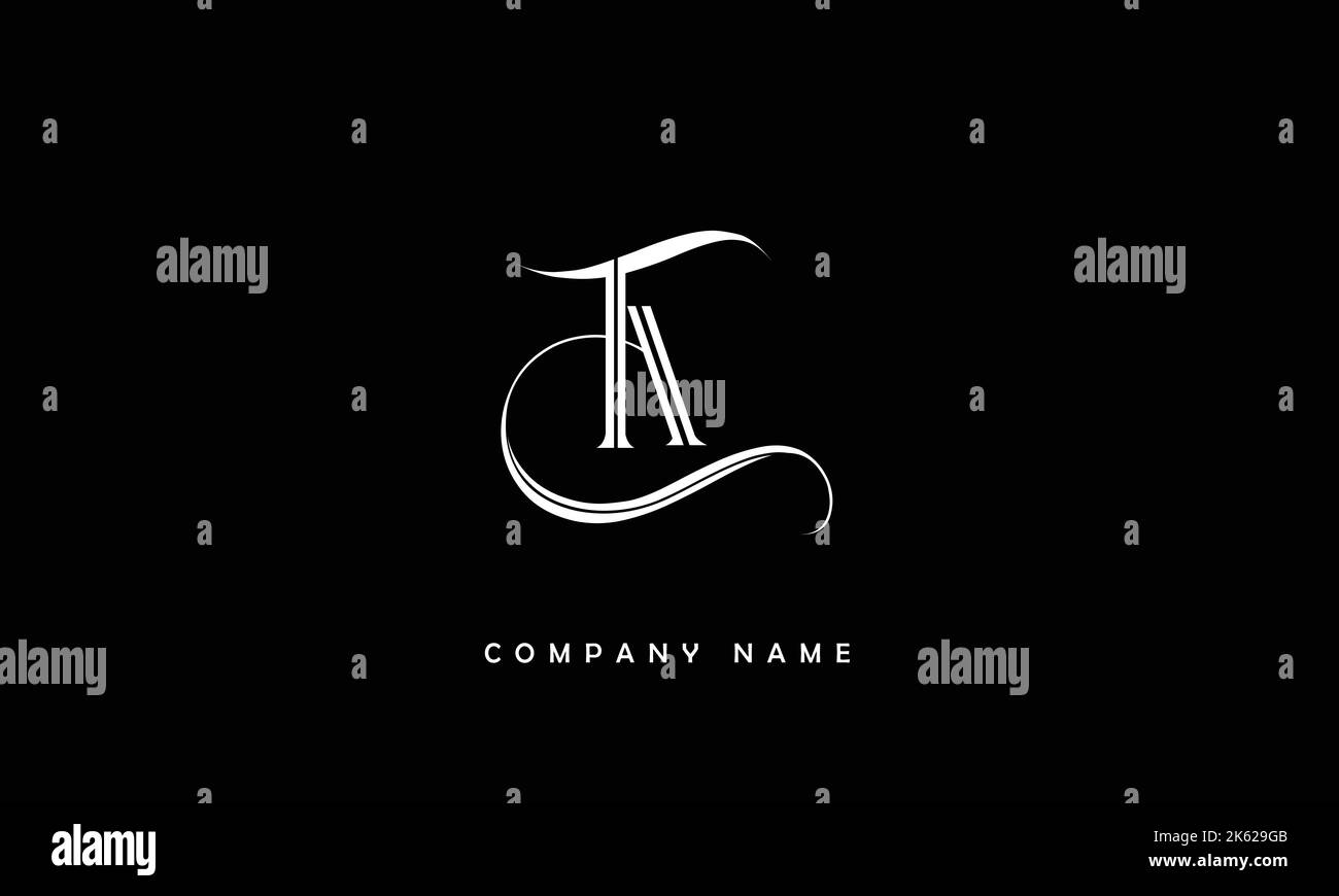 AT, TA Abstract Letters Logo Monogramm Stock Vektor