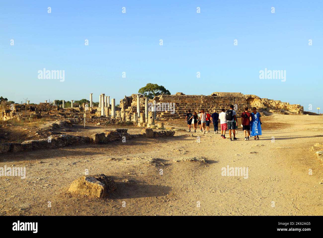 Römische Stadt Salamis in der Nähe von Famagusta (Gazimagusa) Türkisches Replublic von Nordzypern. Stockfoto