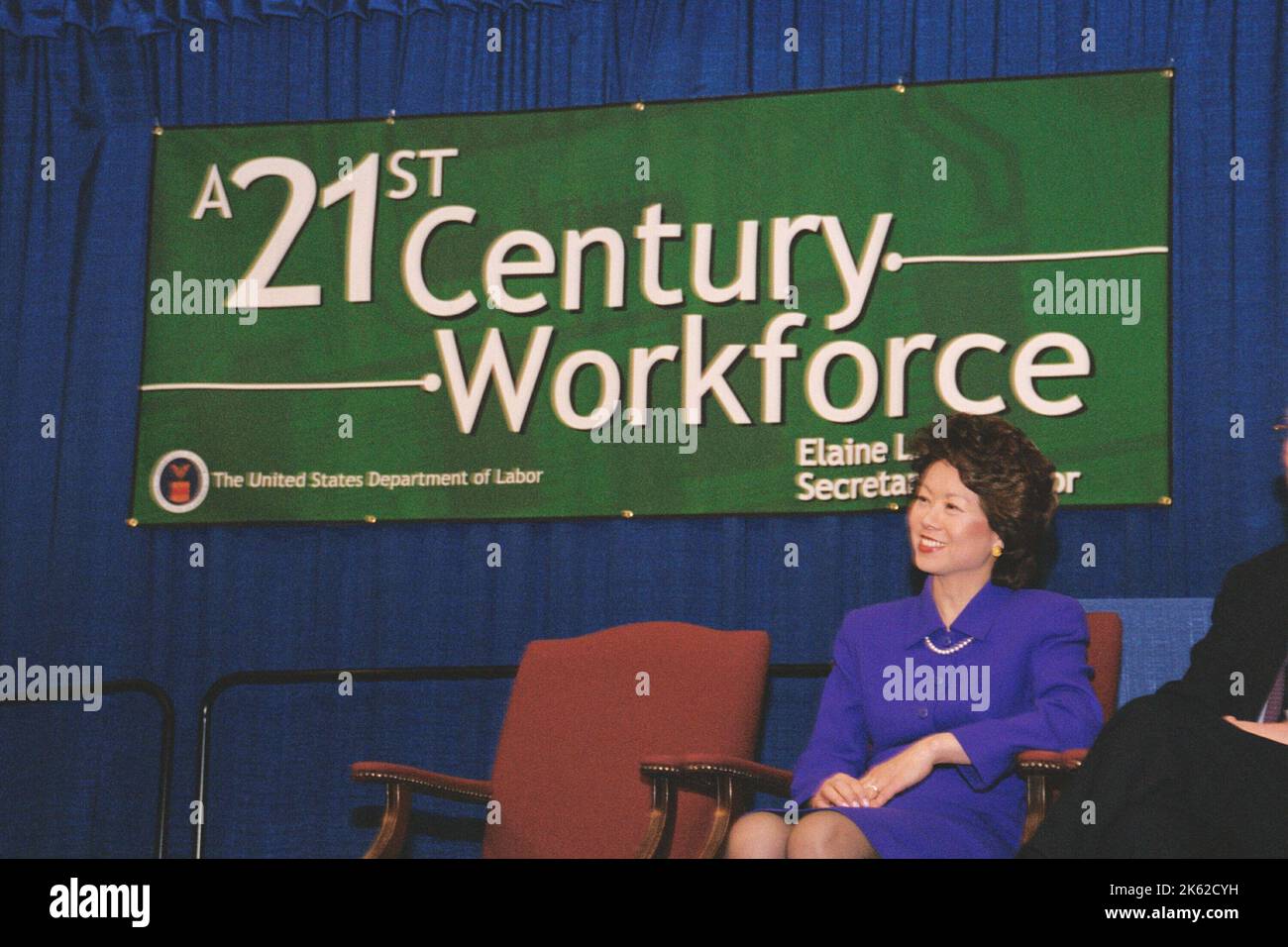 Büro des Sekretärs - Sekretärin Elaine Chao Begrüßungszeremonie Stockfoto