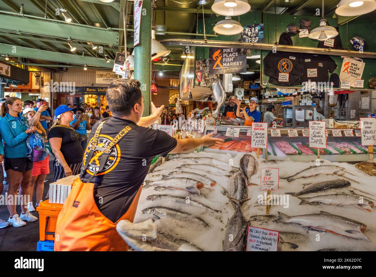 Pike Place Fish Market, Seattle, Washington, USA Stockfoto