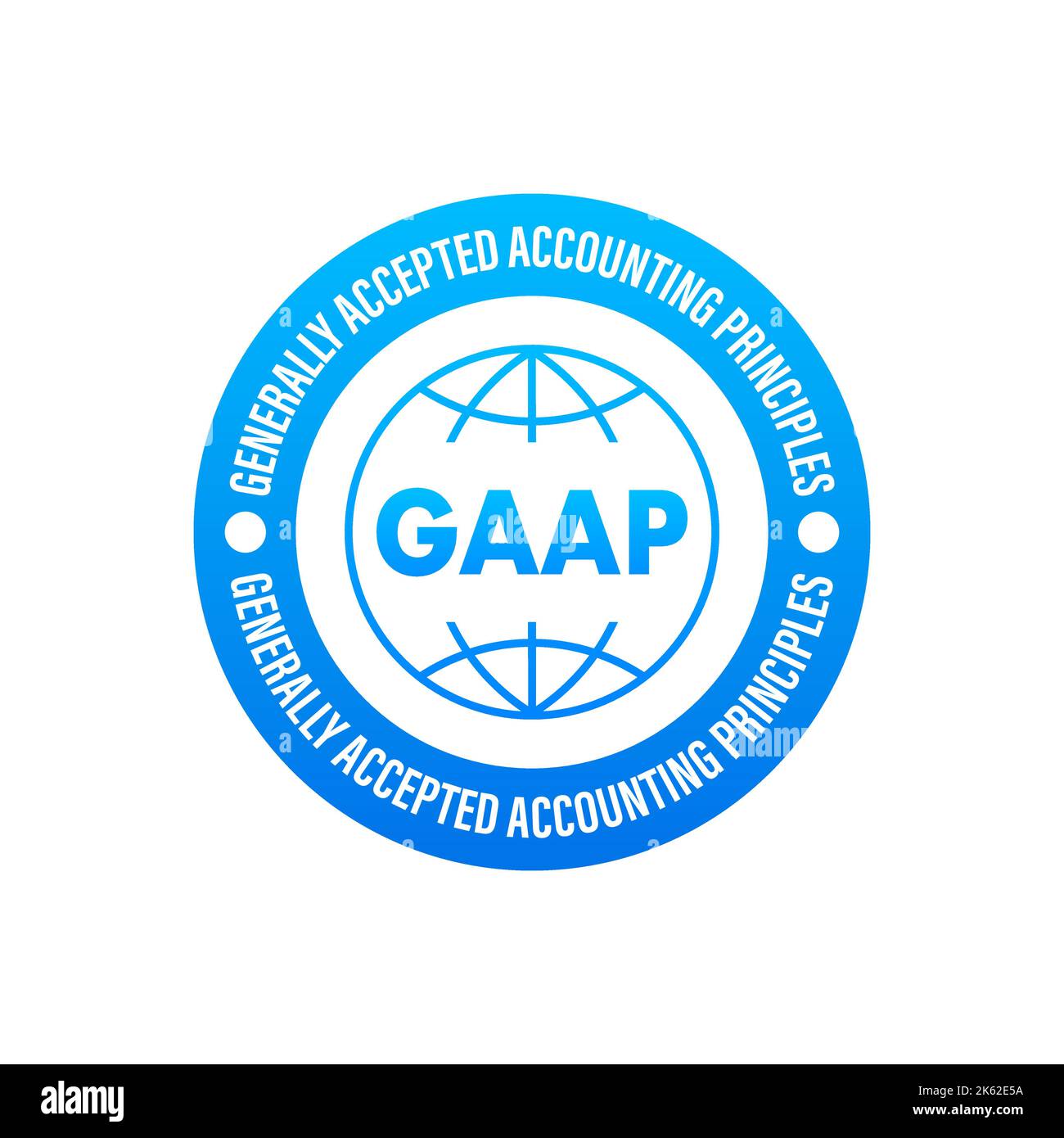 GAAP - allgemein akzeptierte Buchhaltungsprinzipien Label Icon, Badge. Vektorgrafik. Stock Vektor