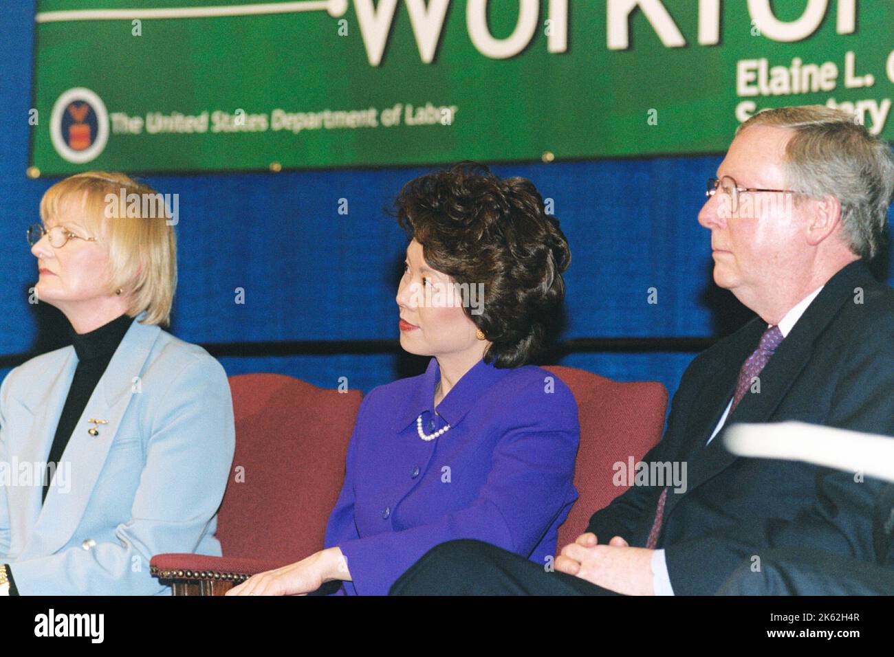 Büro des Sekretärs - Sekretärin Elaine Chao Begrüßungszeremonie Stockfoto