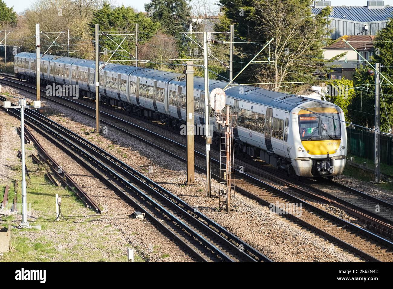 C2C-Zug in Essex, England, Großbritannien Stockfoto