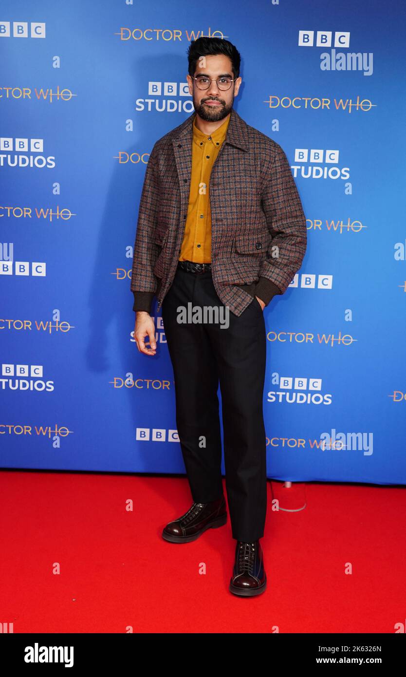 Sacha Dhawan nimmt an der Weltpremiere von Doctor Who im Curzon Bloomsbury in London Teil. Bilddatum: Dienstag, 11. Oktober 2022. Stockfoto