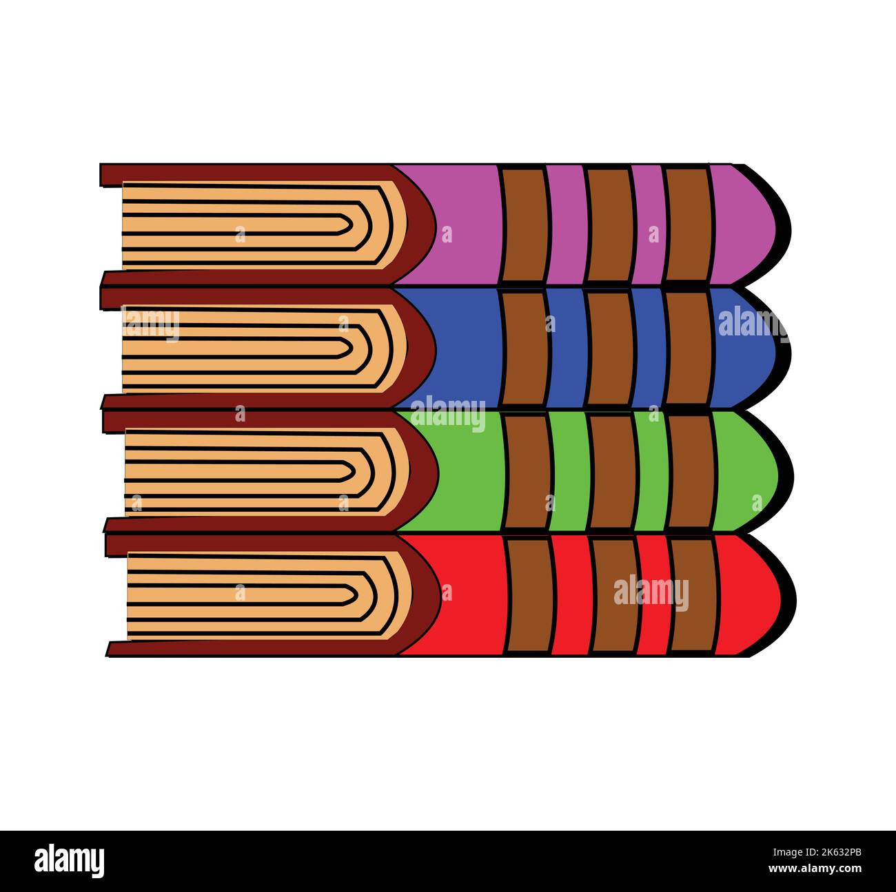 Falte Buch bunten Design. Grafik Quelle Stock Original-Vektor-Zeichnung. vektor-Grafik-Symbole und Symbole für Logo-Design und Briefpapier und etc. Stock Vektor