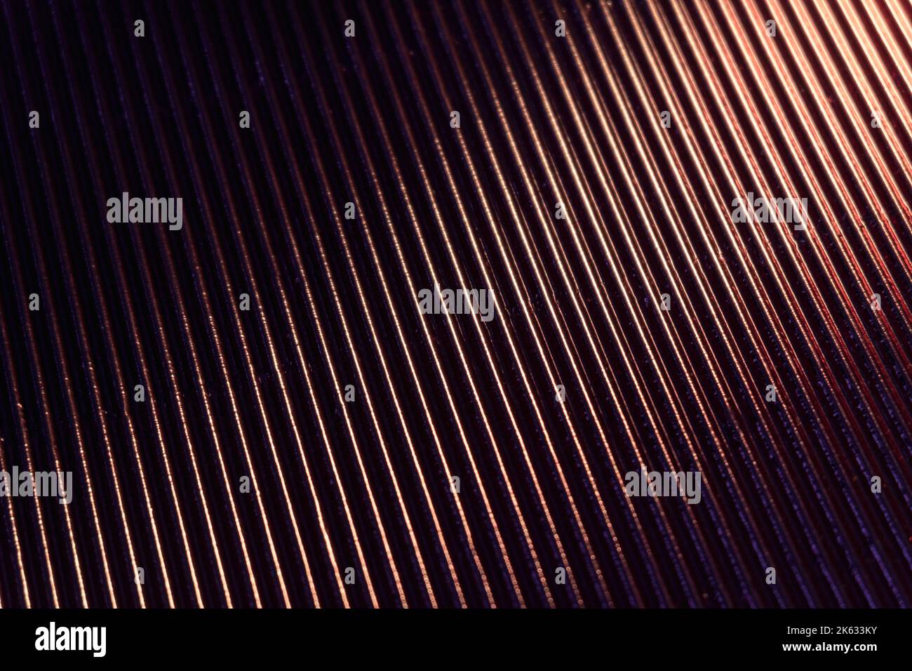 Gewellte Textur neon hell Hintergrund golden Stockfoto