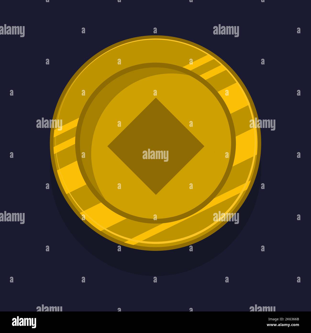 Spielerfolge Abzeichen oder Rang Symbol Cartoon. Goldpreis oder Medaillenprämie. Level up Münze mit Stern und Element für ui-Asset. Trophäen Symbol Vektor-Illust Stock Vektor