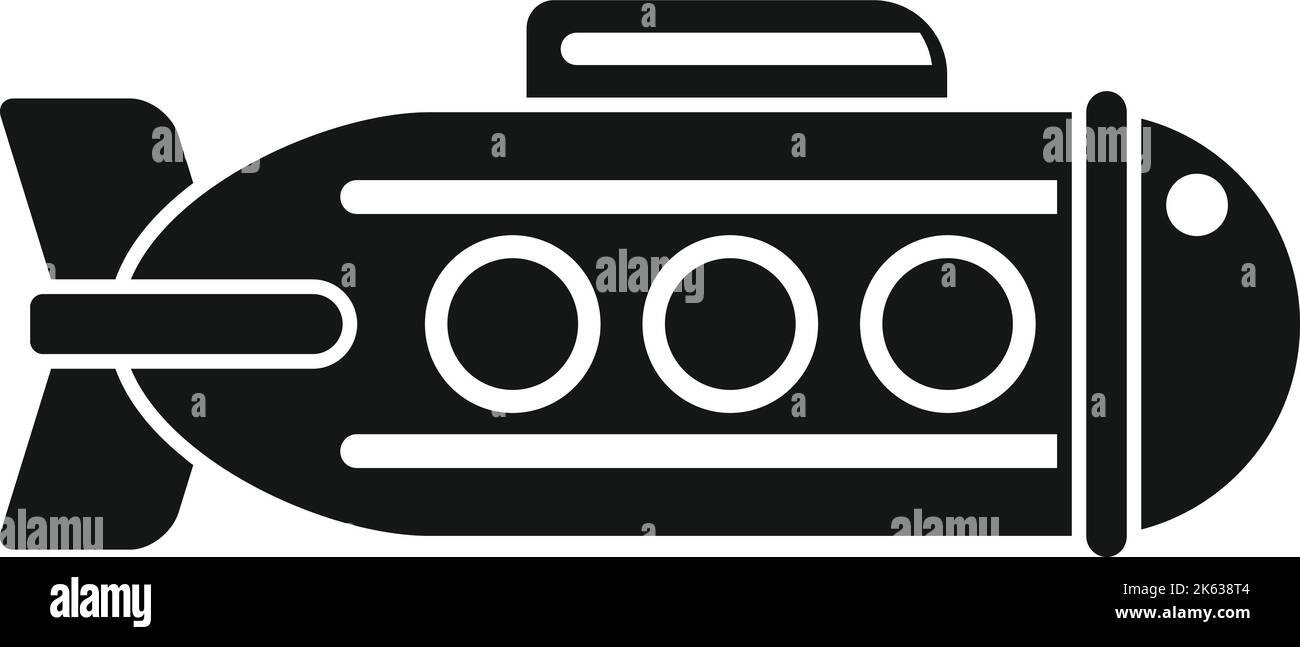 Periscope U-Boot-Symbol einfachen Vektor. Seeboot. Tief im Meer Stock Vektor