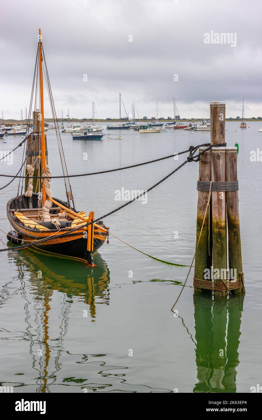 Plymouth, Massachusetts, USA - 12. September 2022: Mayflower II-Ausschreibung im Hafen von Plymouth in Cape Bay. Stockfoto