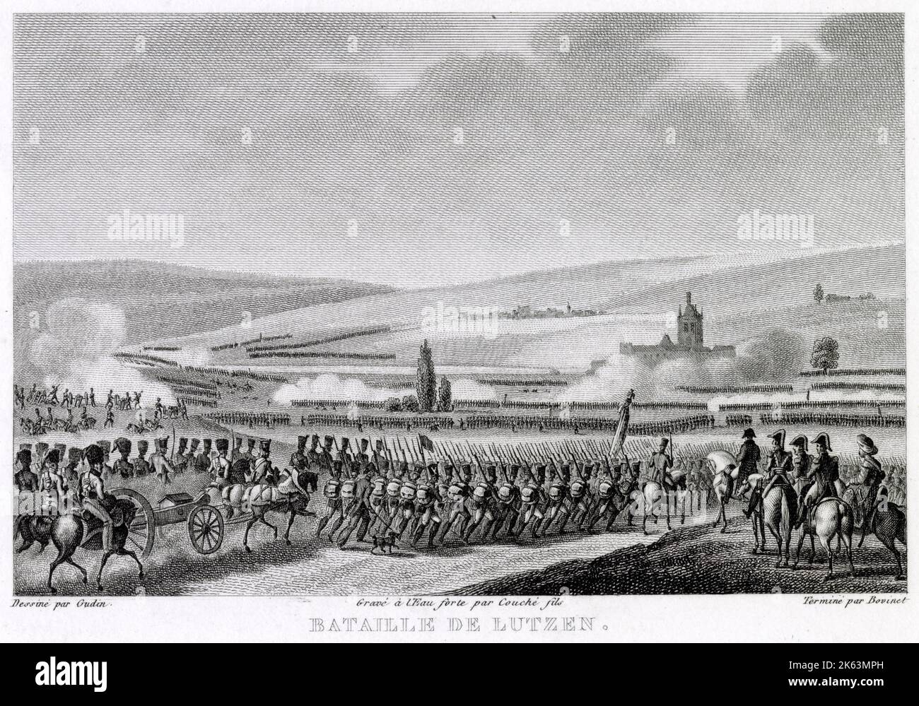 In der Schlacht von LUTZEN besiegen die Franzosen unter Napoleon die Alliierten unter Wittgenstein Stockfoto