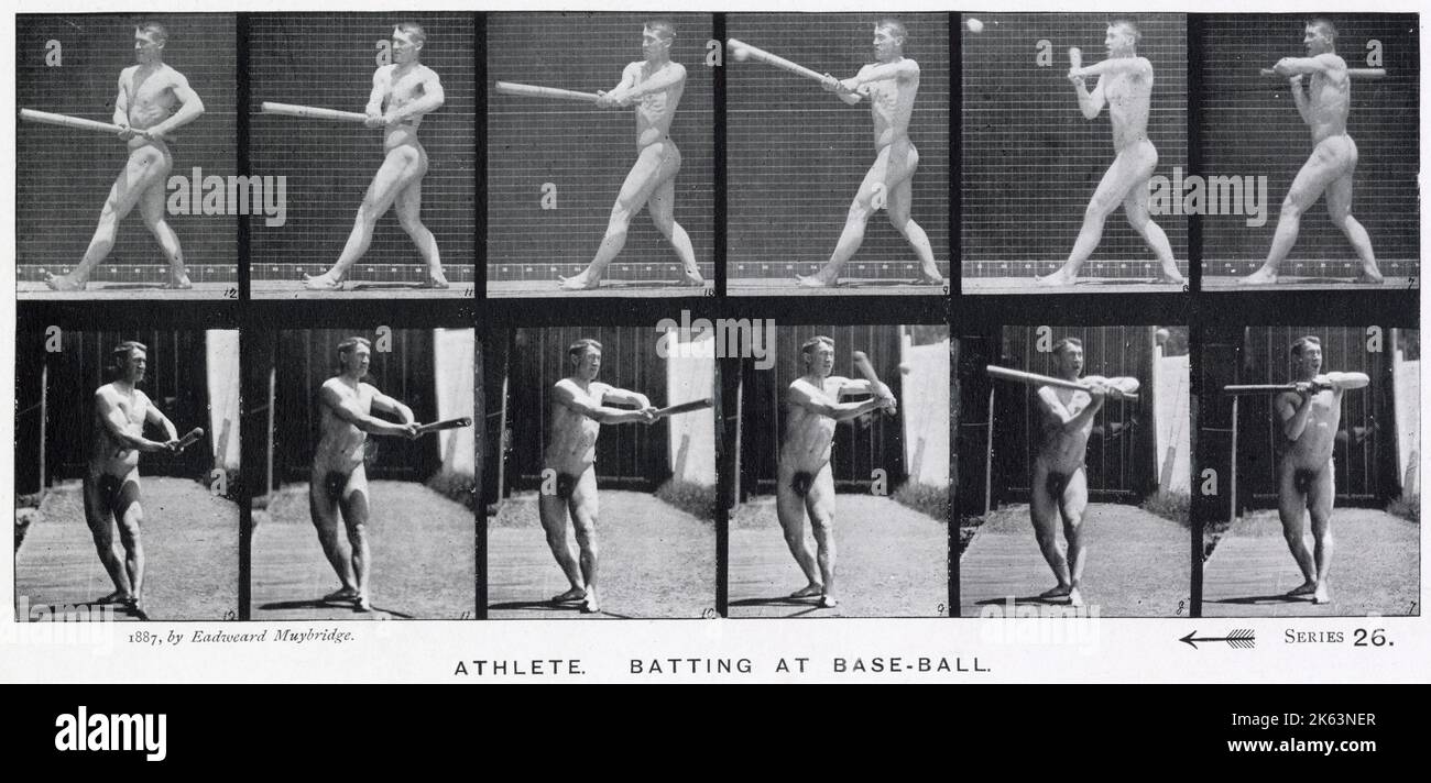 Schläger gegen den Baseballspieler Datum: 1887 Stockfoto