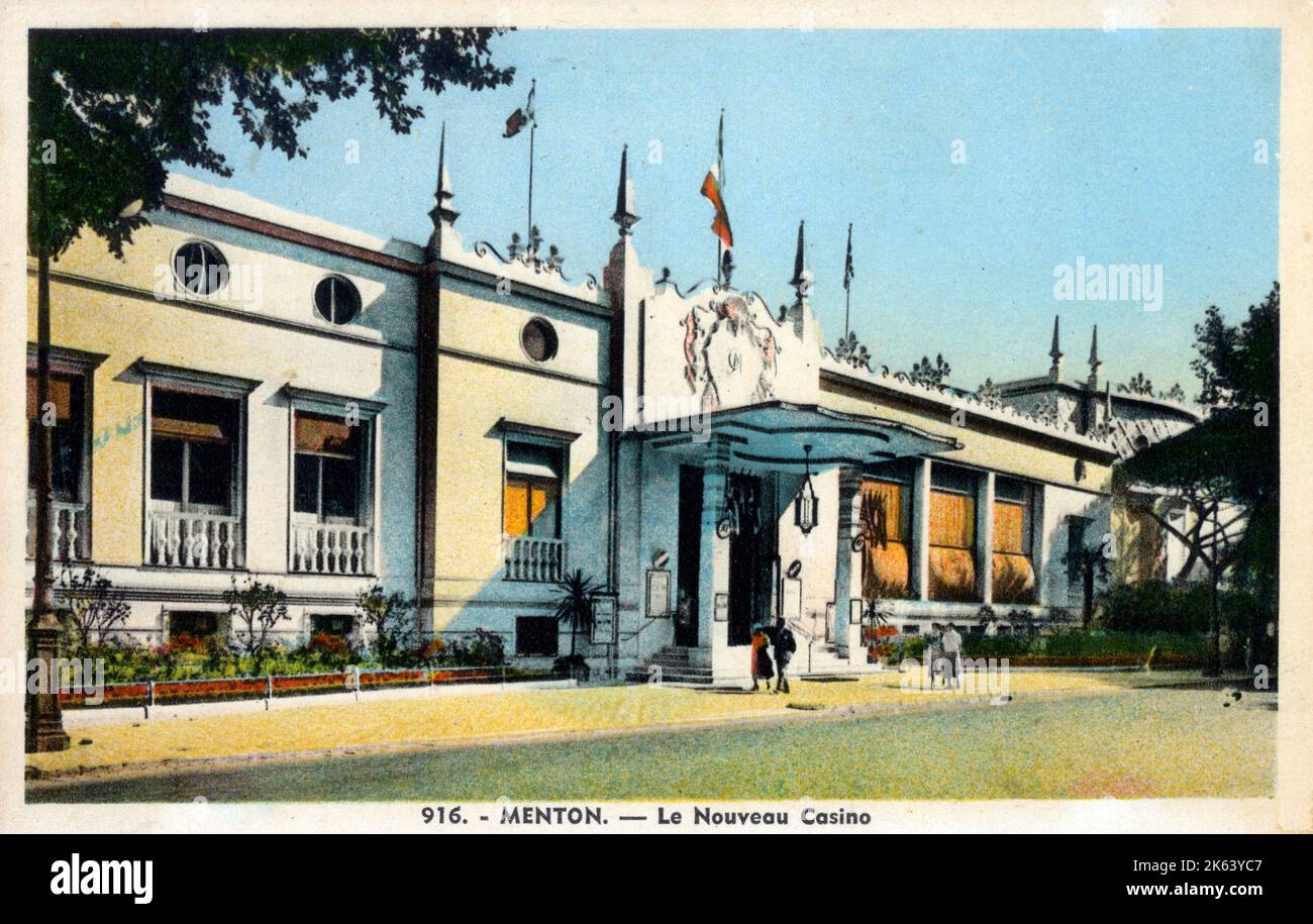 Das Neue Casino – Menton, Frankreich Stockfoto