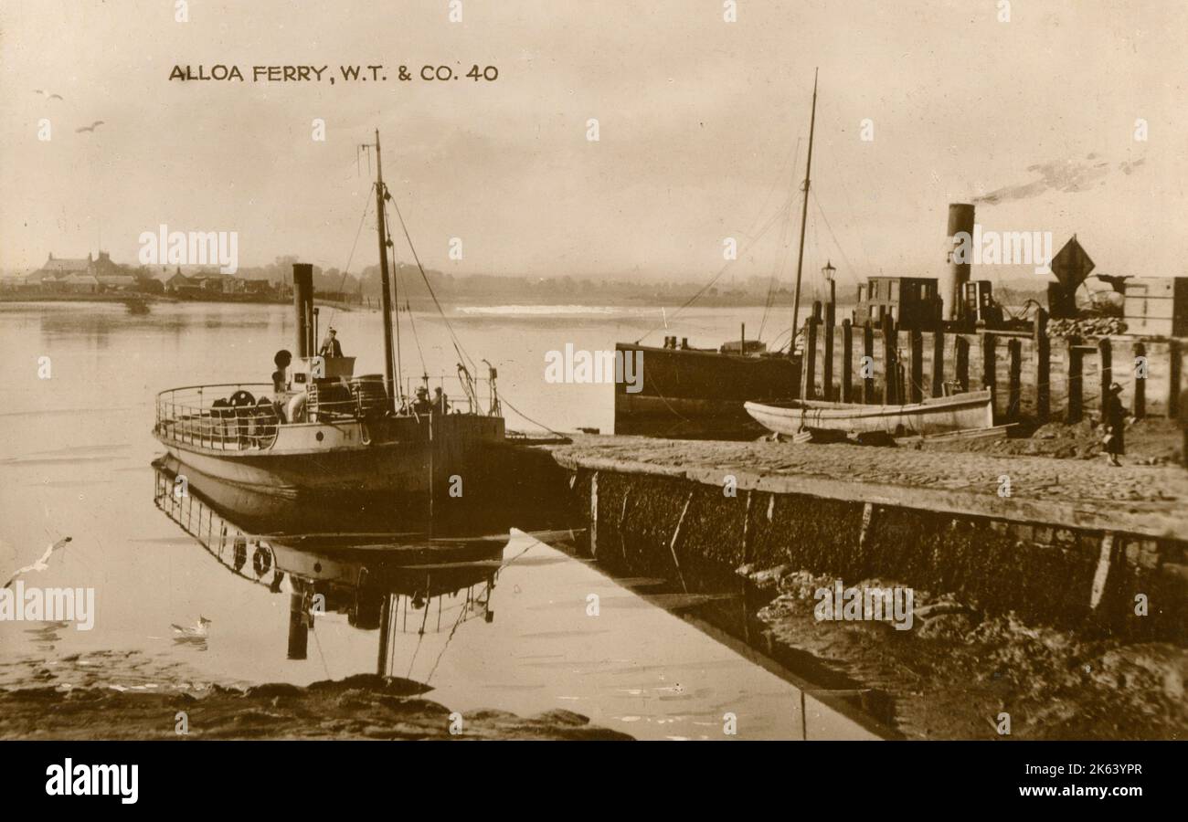 Alloa Fähre über den Fluss Forth, Schottland. Stockfoto