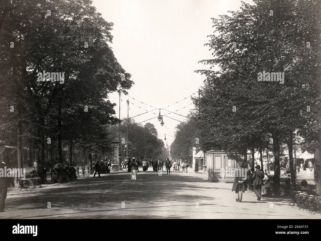 19. Jahrhundert Vintage-Foto: Berlin Deutschland - unter den Linden Stockfoto
