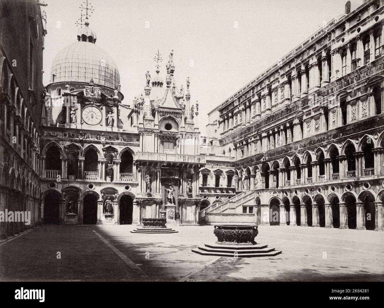 Dogenpalast, Venedig, Italien, Carlo Naya Studio, Ende 19. Jahrhundert. Stockfoto