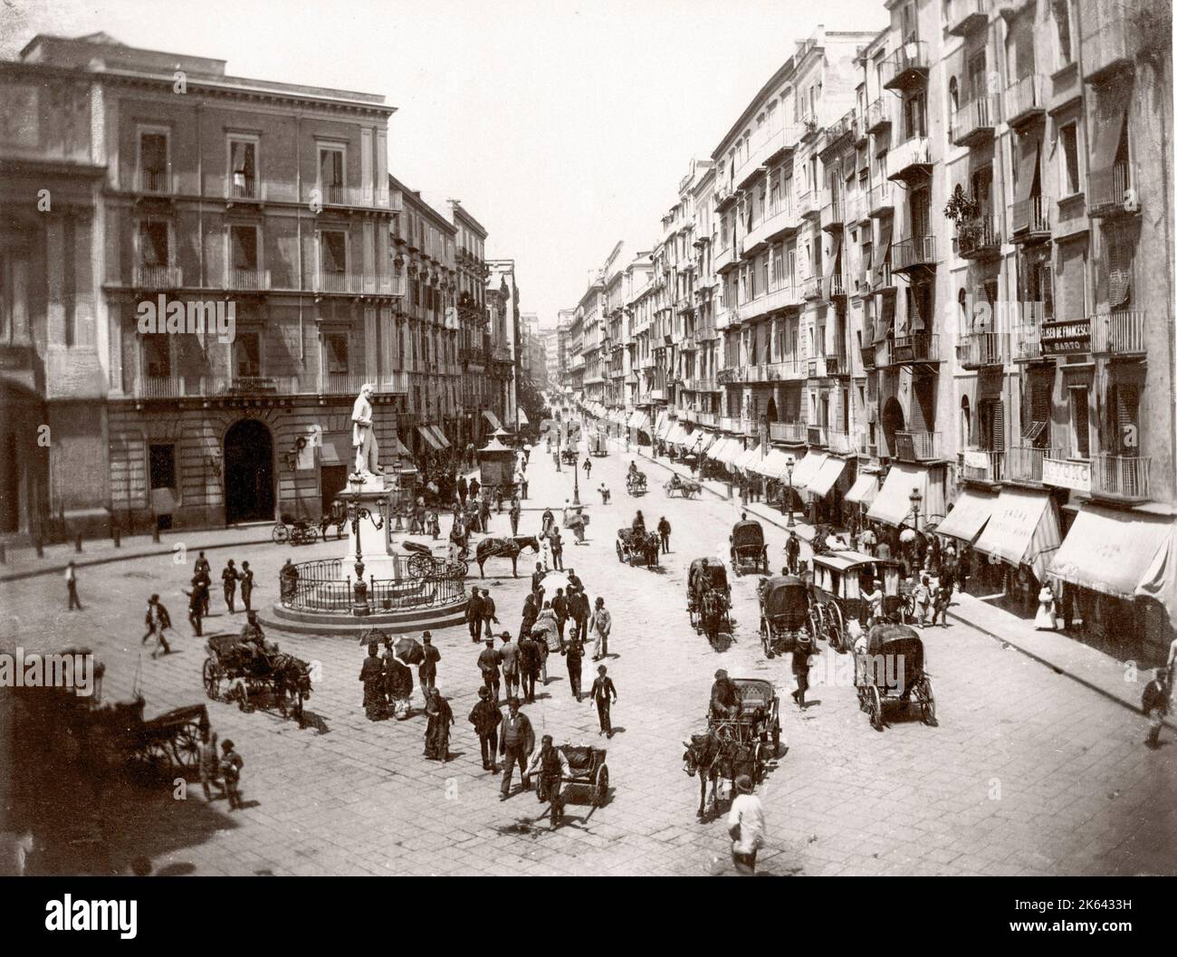 C 1880 s Italien Via Roma Neapel Napoli Stockfoto