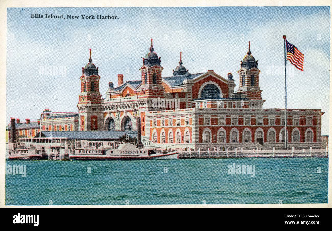 Elllis Island, New York Harbour, NY, USA. Stockfoto