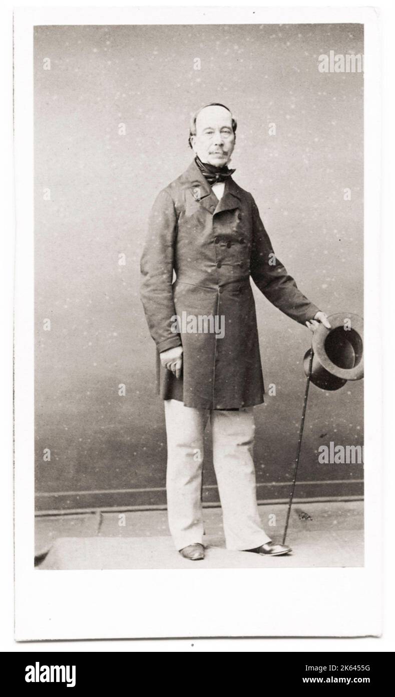 Vintage-Foto aus dem 19. Jahrhundert: Nicolas Anne Theodule Changarnier (26. April 1793 - 14. Februar 1877), französischer General, wurde in Autun, SaÃƒÂ-et-Loire, geboren. Stockfoto
