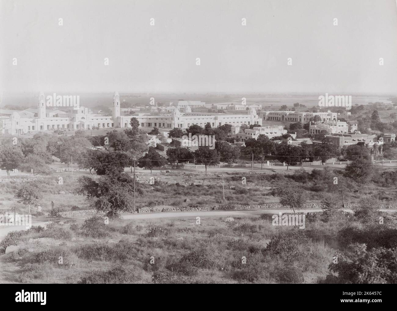 Anfang des 20. Jahrhunderts - Vintage-Foto von Gebäuden, Neu-Delhi. Stockfoto