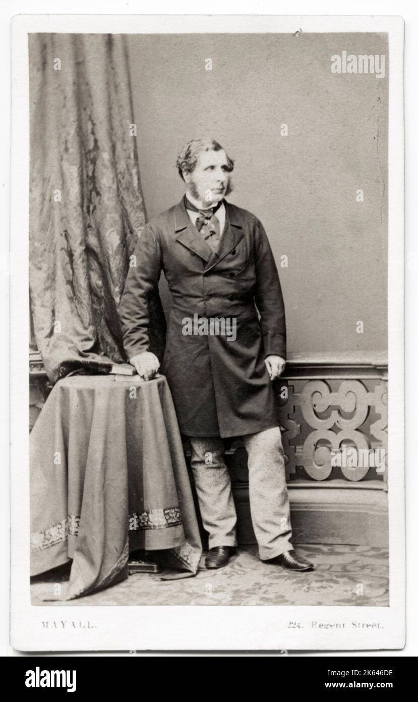 Oldtimer-Foto aus dem 19. Jahrhundert: Evelyn Boscawen, 6. Viscount Falmouth (18. März 1819 - 6. November 1889), war Züchter von Rennpferden und Sieger vieler klassischer Rennen. Stockfoto