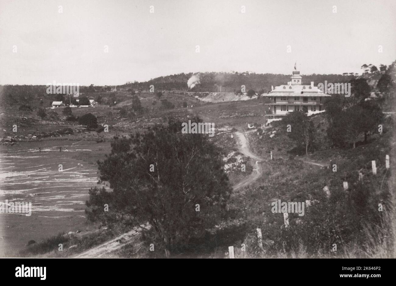 um 1900 Vintage-Foto: Australien - Sydney Gegend - Georges River, Como. Stockfoto