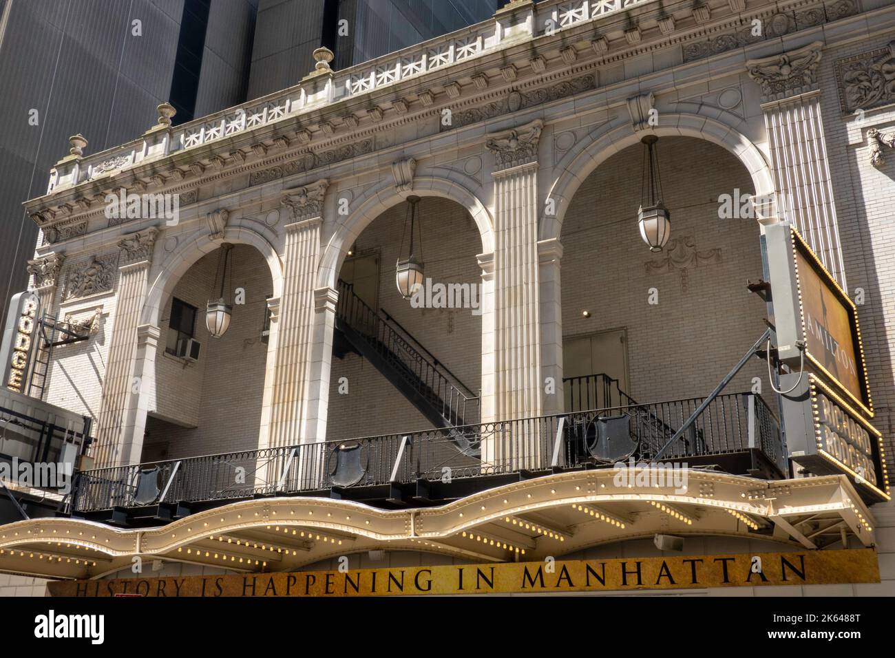 Das Richard Rodgers Theatre in der W. 46. Street ist ein Wahrzeichen von New York City, USA 2022 Stockfoto