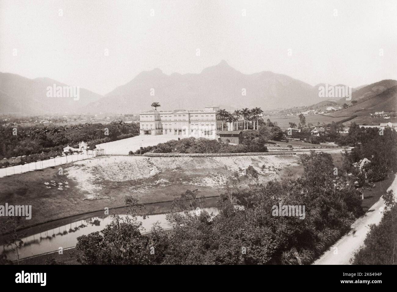 National Museum, Brasilien, c 1880 in Quinta da Boa Vista Park, Rio de Janeiro, Brasilien. Stockfoto