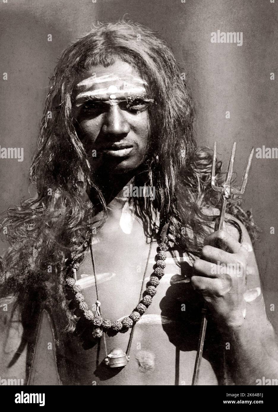 Indischer fakir oder heiliger Mann, Indien, 1900 Stockfoto