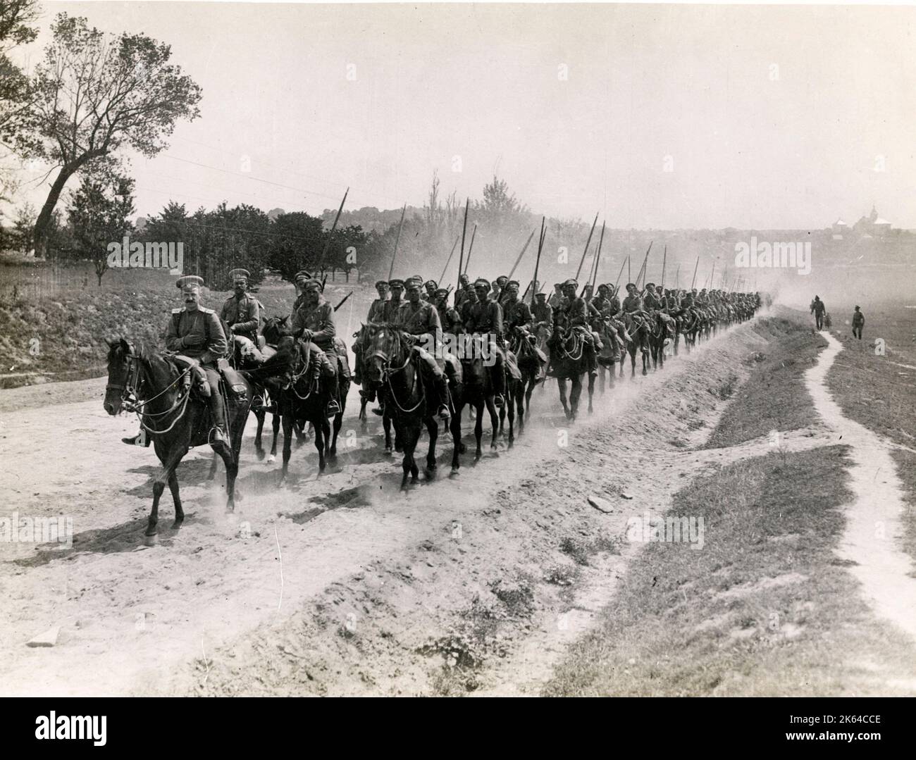 Russische Kavallerie während des Ersten Weltkrieges Stockfoto