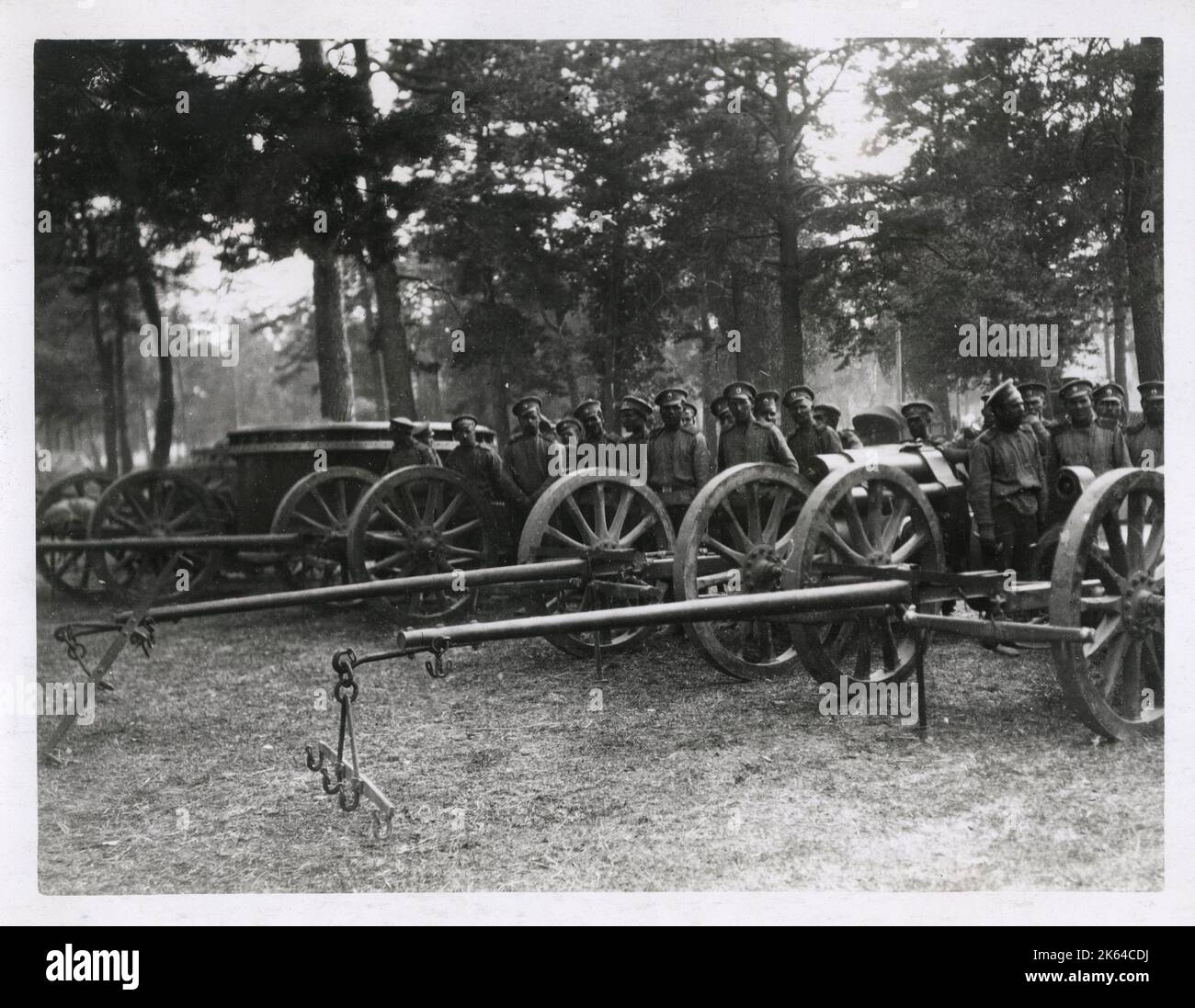 Deutsche Artillerie Gewehr auf die Zeit des Brest-Litowsker Vertrag im Ersten Weltkrieg Stockfoto