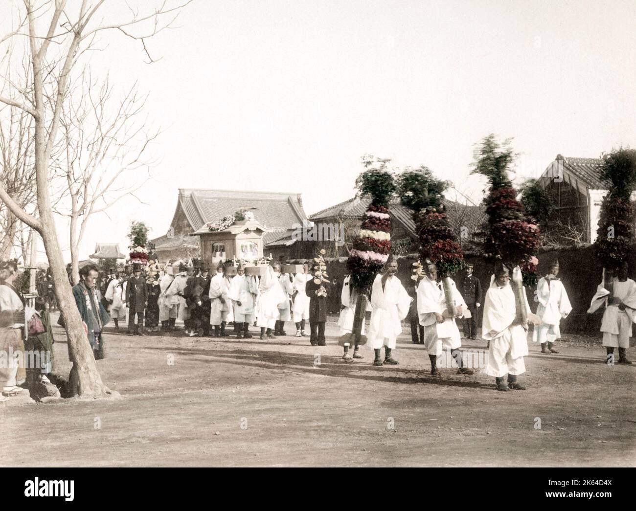 C. 1880 Japan - trauerzug Stockfoto