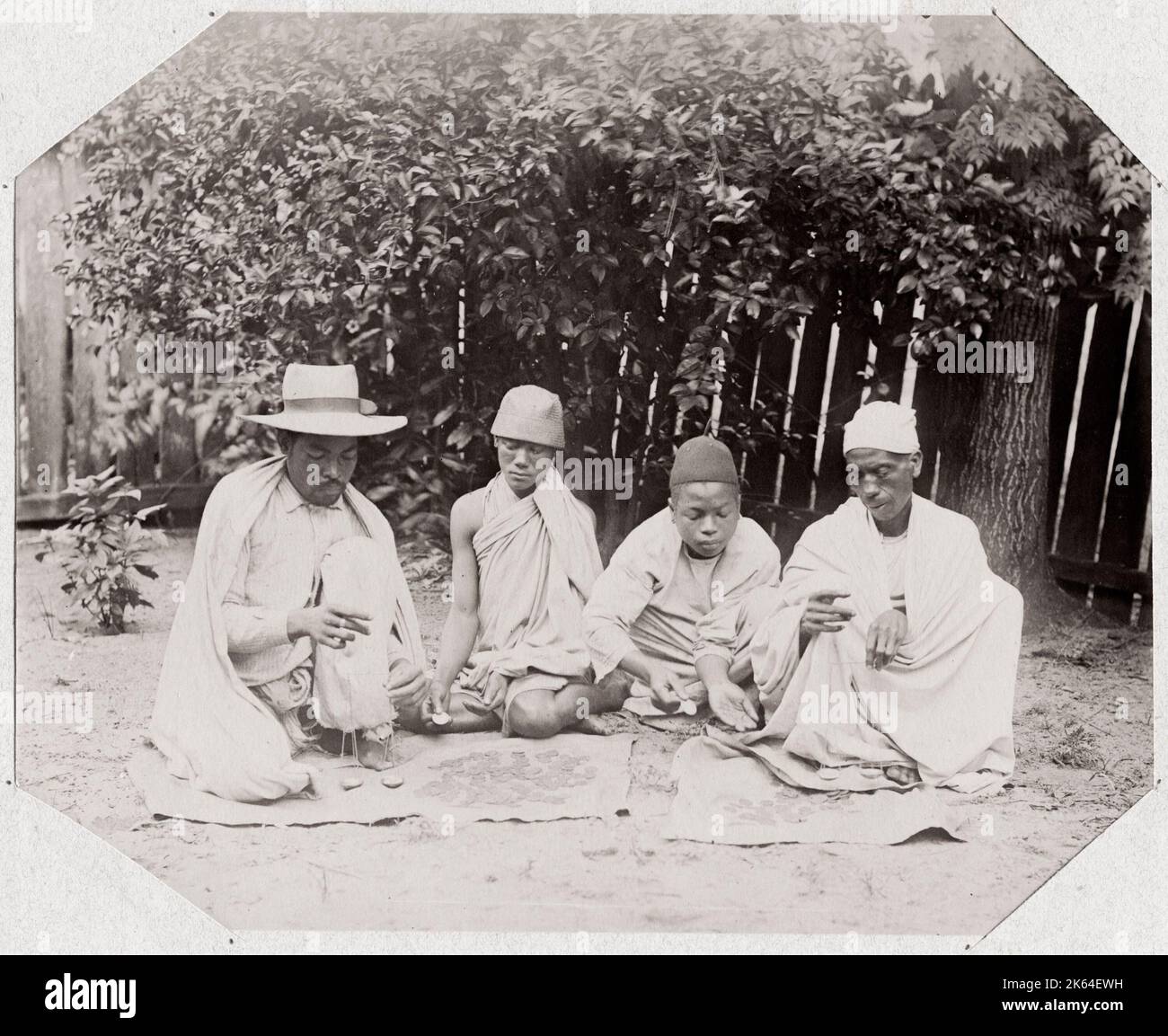 Vintage 19. Jahrhundert Foto: Hova Geldwechsler, Madagaskar. Stockfoto
