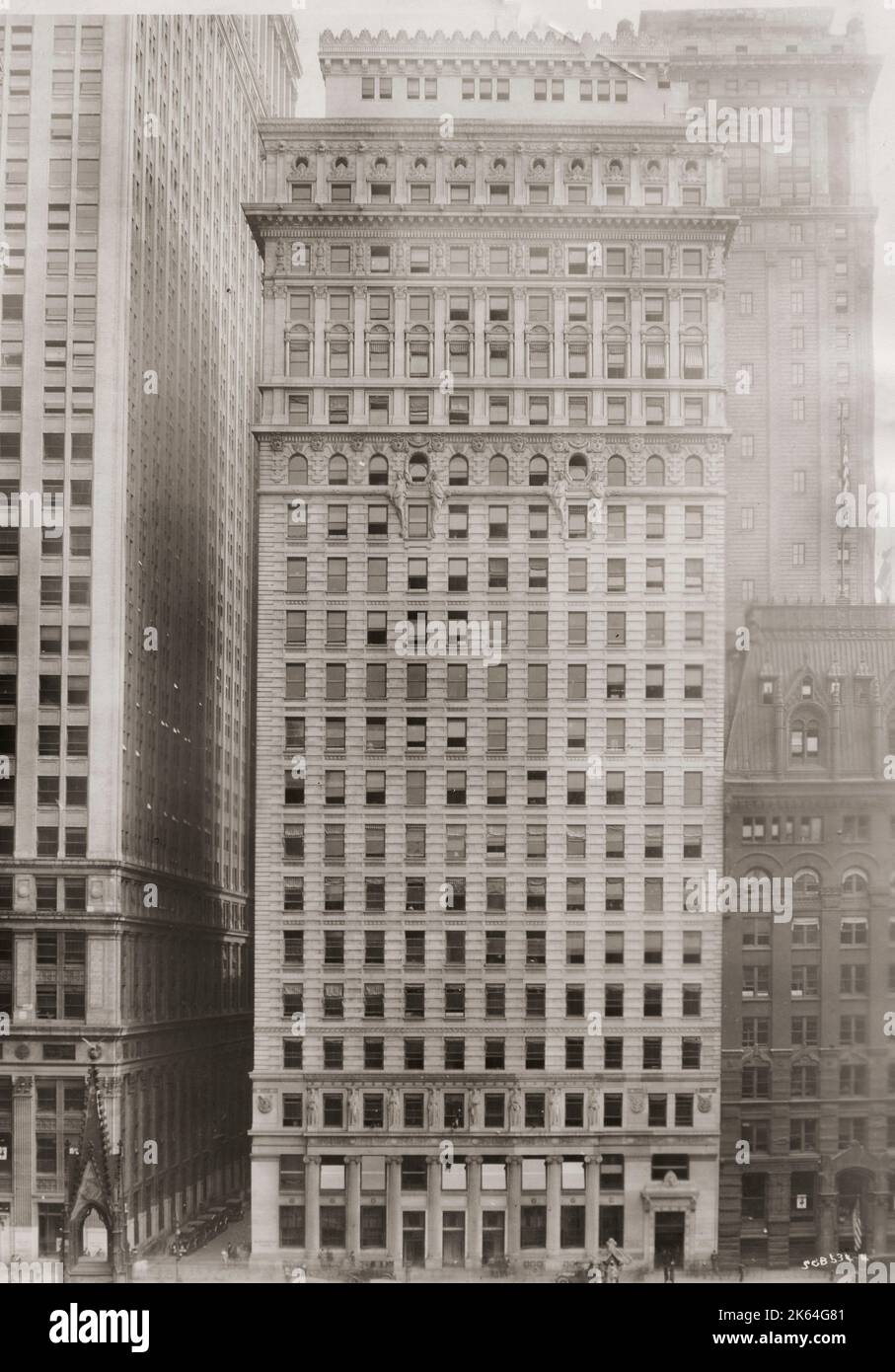 Vintage Anfang 20th Jahrhundert Pressefoto: American Surety Company, 100 Broadway, New York, c.1920 's. Stockfoto