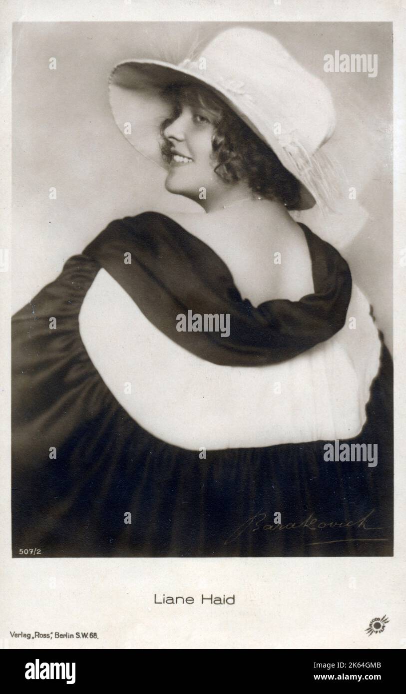Juliane 'Liane' Haid (1895-2000) - österreichische Schauspielerin und Singer - oft als 'Österreichs erster Filmstar' bezeichnet. Stockfoto