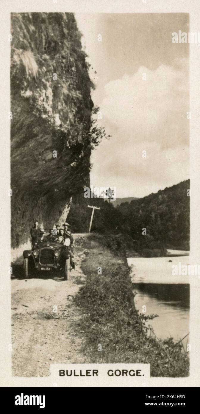 Neuseeland - Buller Gorge von Nelson zur Westküste (Südinsel) im Verlauf des Buller River. Stockfoto